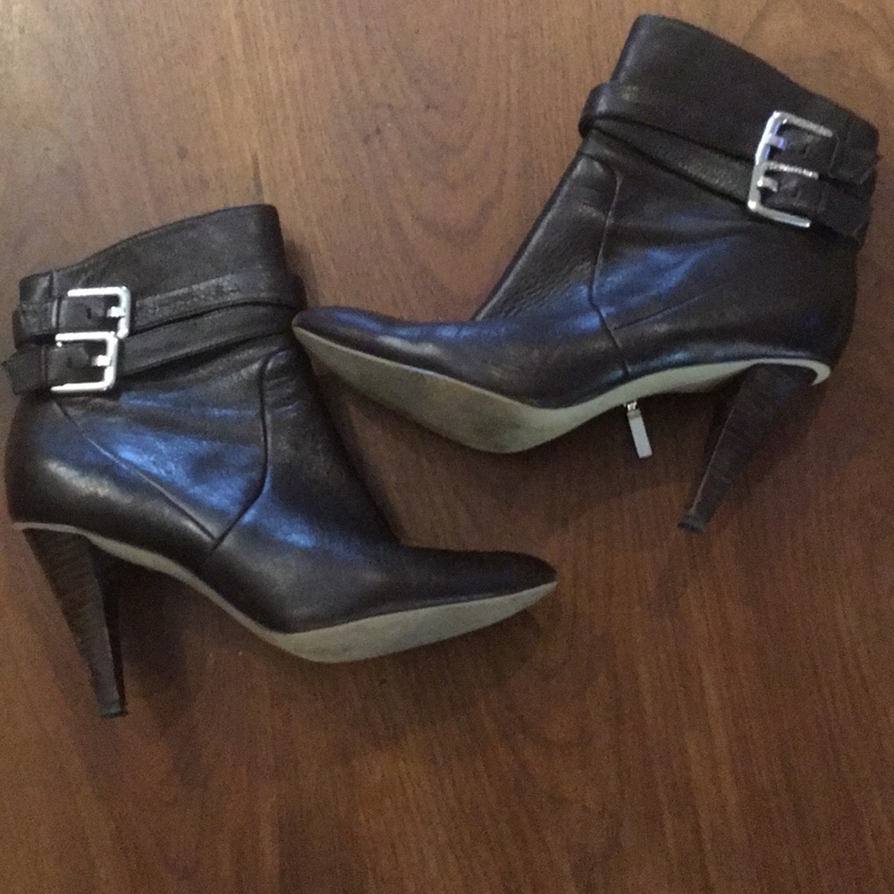 Calvin Klein “Cambria” leather heeled boots.Size 8